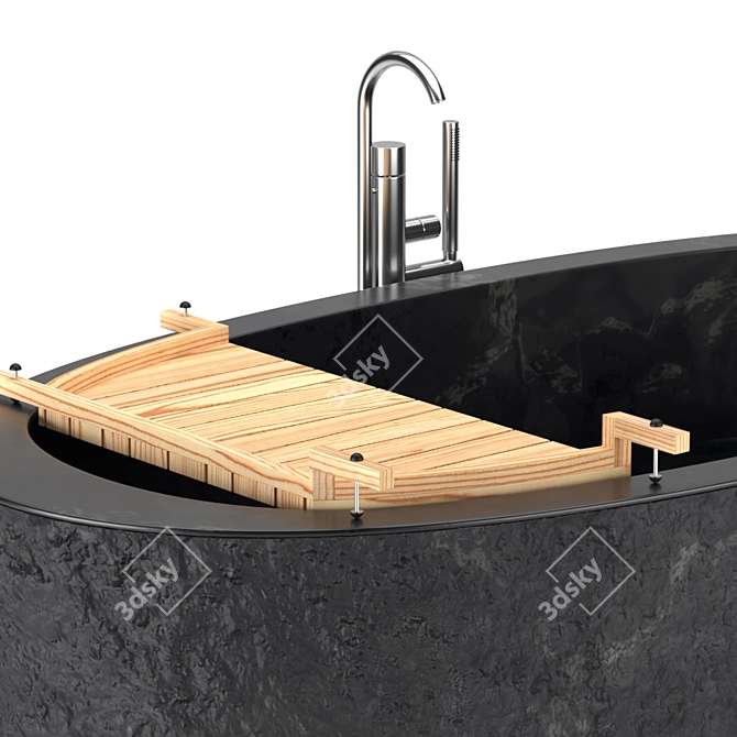 Naga Stone Bath: Wild Edge Elegance 3D model image 9