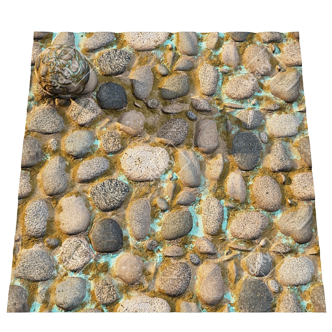 Natural Stone Textured Mix 3D model image 2