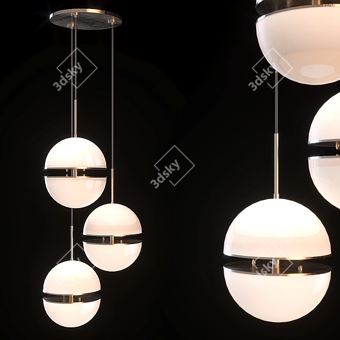 Spiridon Triple Ceiling Lamp 3D model image 2