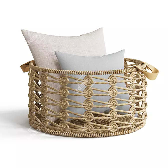 Handcrafted Storage Baskets by Greenvibe 3D model image 2