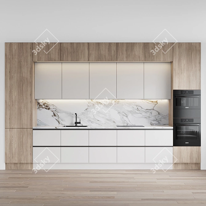 Versatile Kitchen Essentials: Mixer, Sink & Appliances 3D model image 1