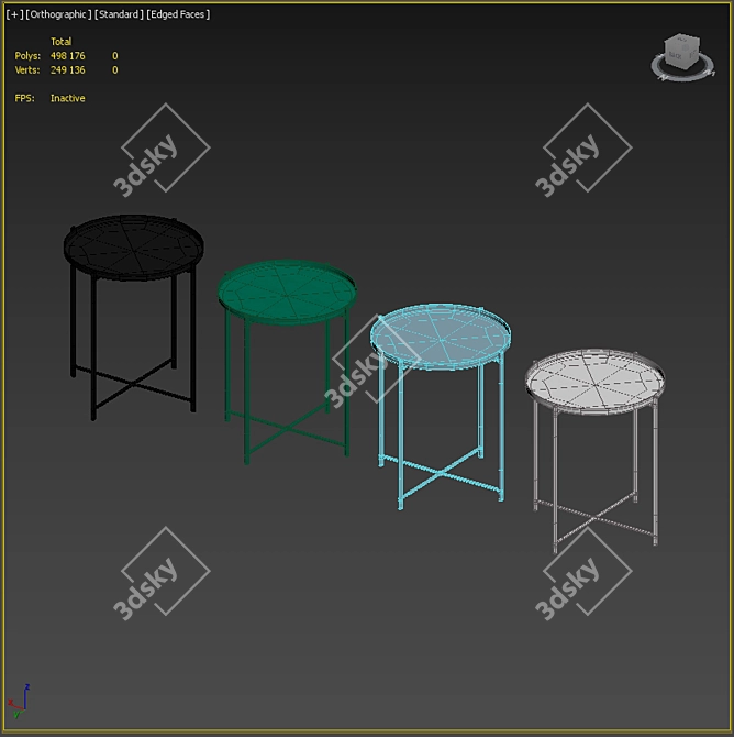 Gladom Steel Magazine Table - Colorful and Chic 3D model image 10