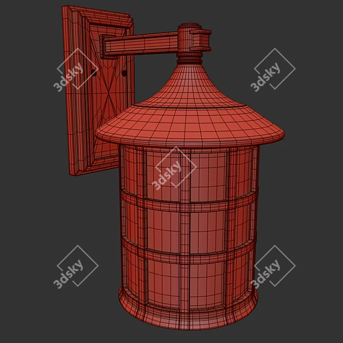 Hinkley Freeport Bronze Outdoor Wall Light 3D model image 4