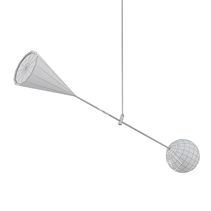 Elegant Spear Pendant Light 3D model image 2