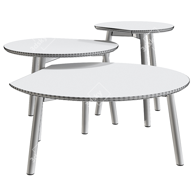Modern Round Wooden Coffee Table: Gufler Collection 3D model image 5