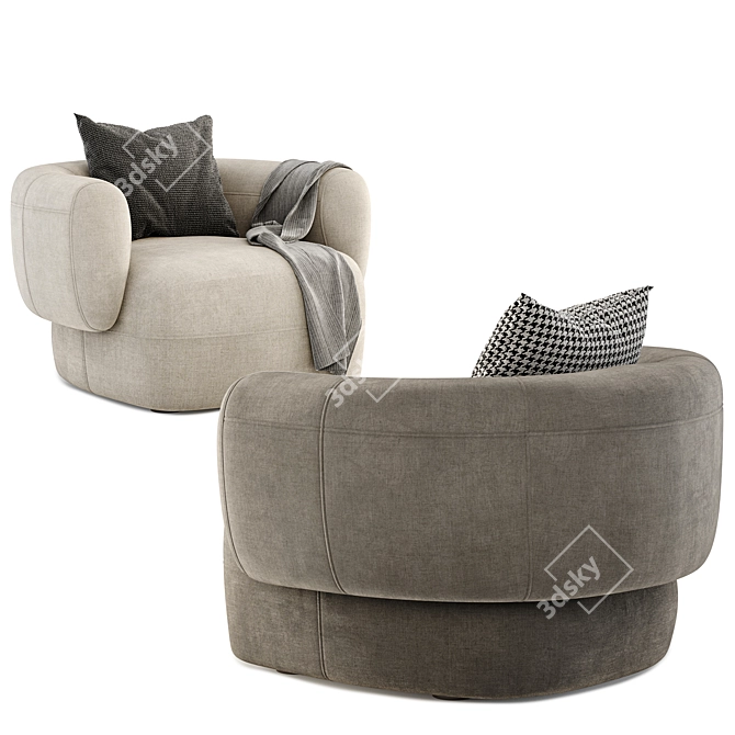 Modern Poltrona Linteloo ARP Armchair 3D model image 3