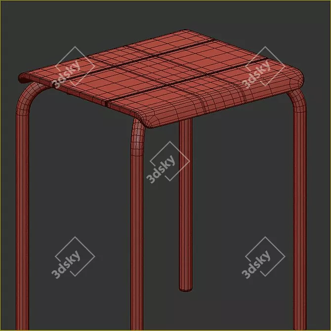 Modern Outdoor White Table and Chairs 3D model image 1