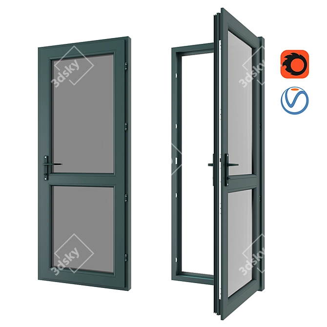 Nirvana 4K Textured Door 3D model image 2