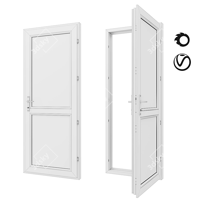 Nirvana 4K Textured Door 3D model image 3