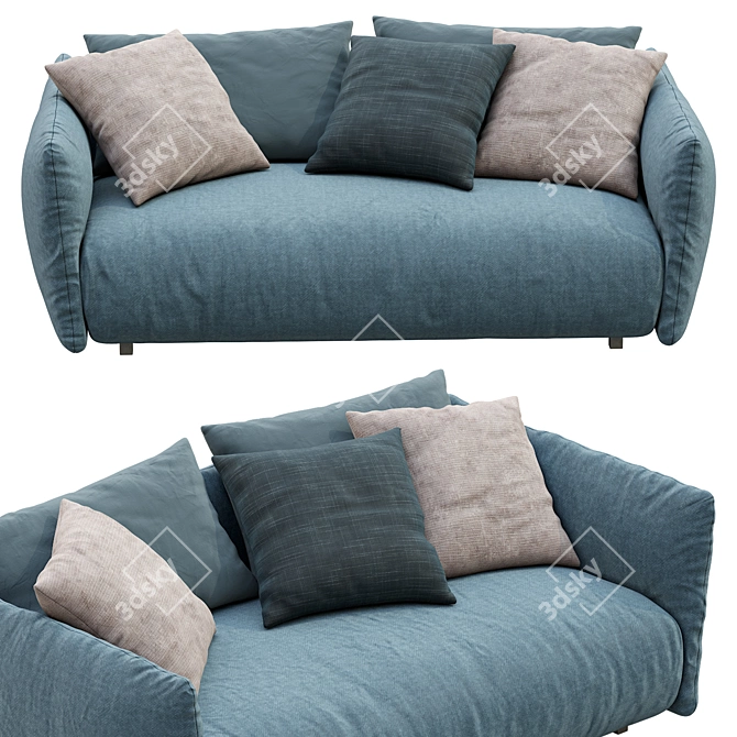 Contemporary Meridiani Scott Sofa 3D model image 4