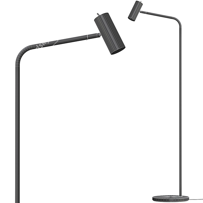 Modern Nickel Virrmo Lamp: A Stylish Addition to Your Space 3D model image 3
