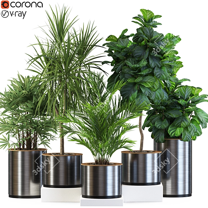 Botanical Bliss: 550 Plant Collection 3D model image 1