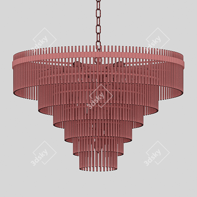 Decadent Art-Deco Chandelier 3D model image 4