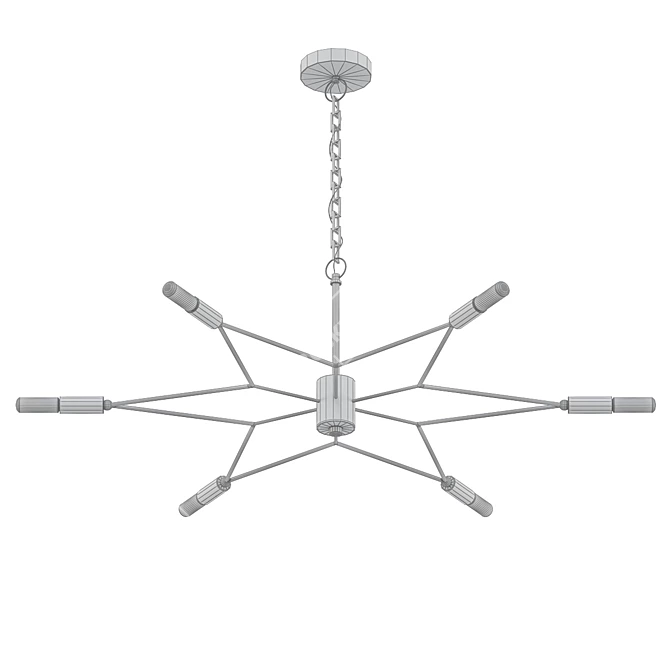 Glimmering Night Sky Pendant 3D model image 2