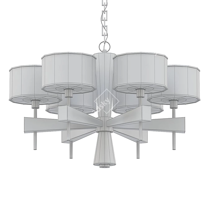 Elegant Alabaster Chandelier: John Richard 3D model image 2