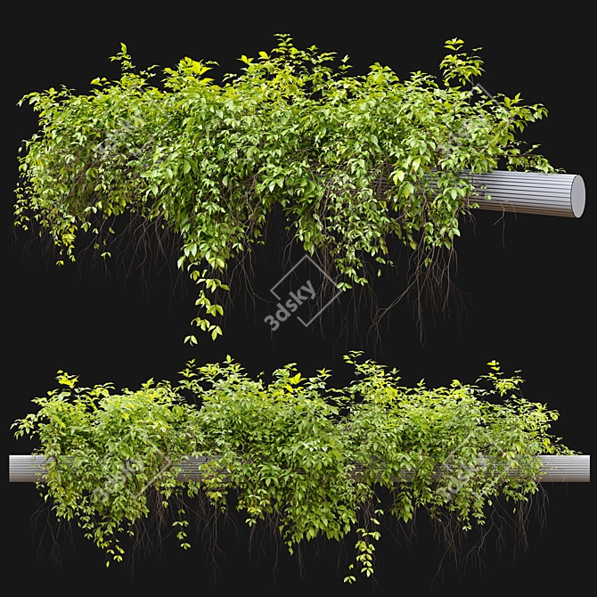 Cascade Greenery: Hanging Plant 21 3D model image 5