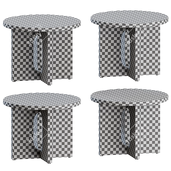 Modern Androgyne Side Table 3D model image 2