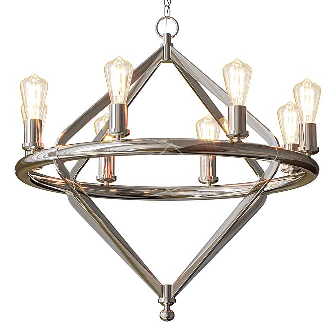 Sleek Archer Chandelier 3D model image 1