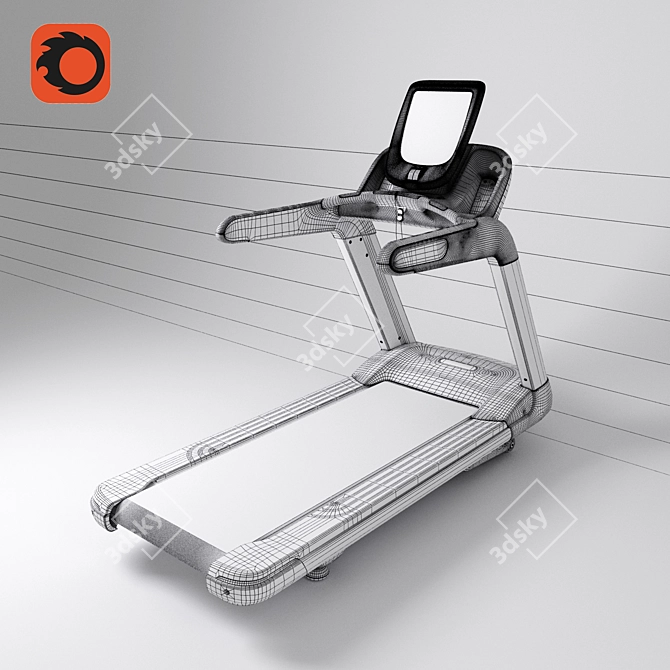 FitPro Treadmill 3D model image 5