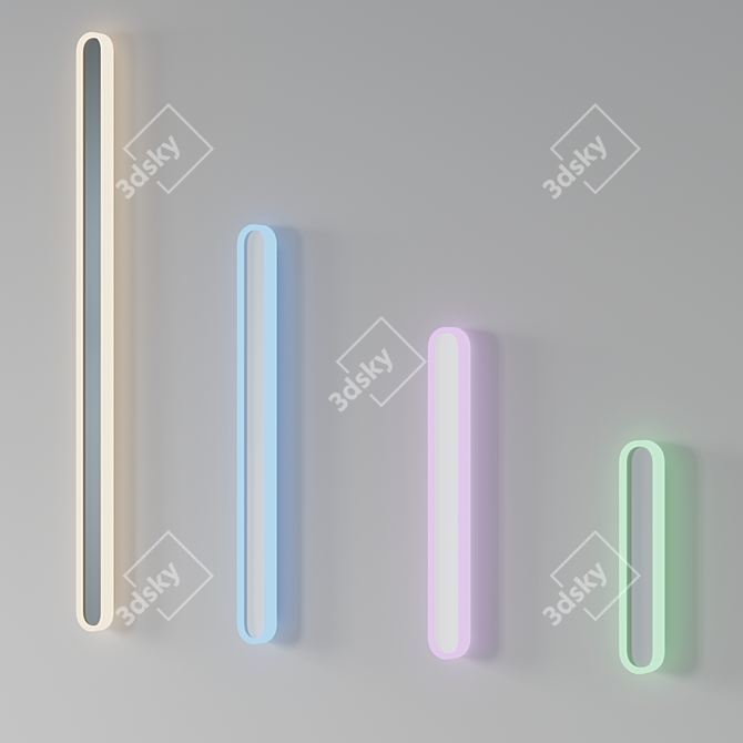 Nordic Line Wall Lamp 3D model image 1