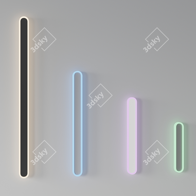 Nordic Line Wall Lamp 3D model image 3