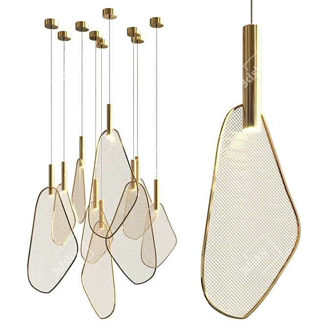 Fanlight: Striking Pendant Light 3D model image 2