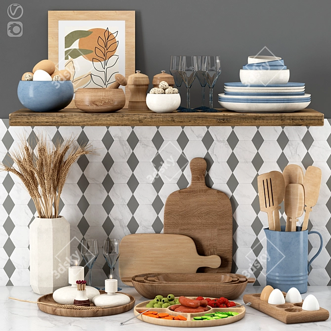 Multi-Purpose Kitchen Set 3D model image 8