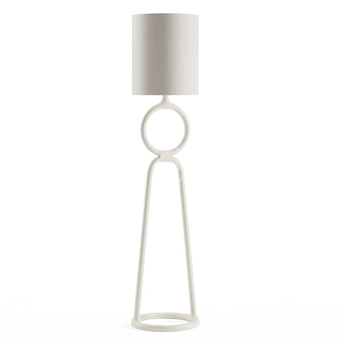 Boho Chic Woven Floor Lamp 3D model image 1