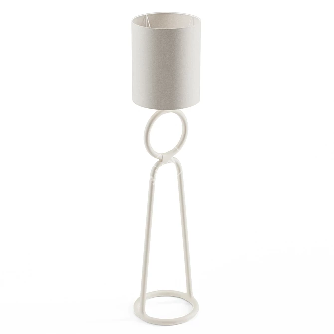Boho Chic Woven Floor Lamp 3D model image 2