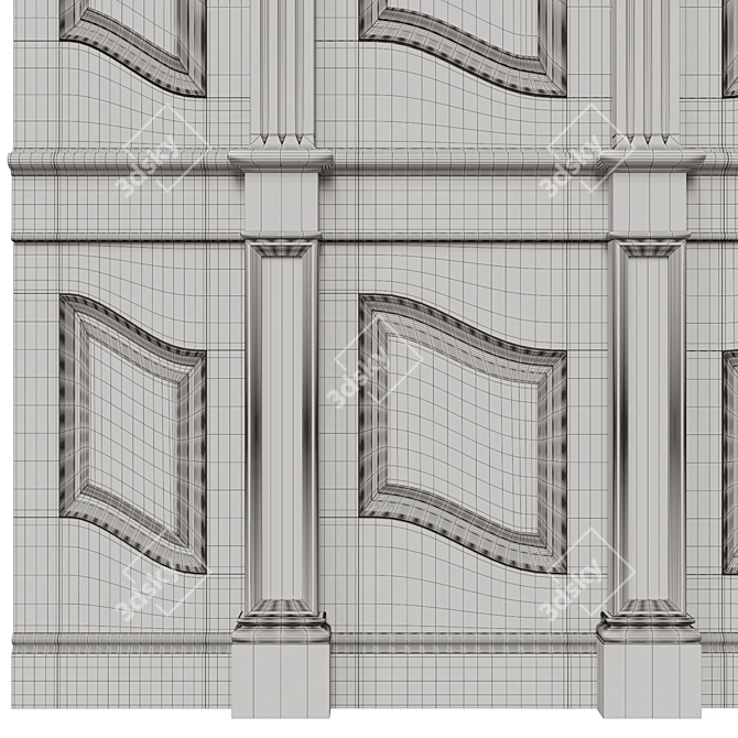 Wooden Panel Collection 3D model image 7