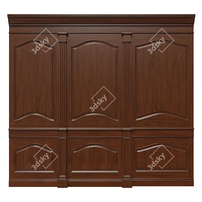 Wood Blend Panel Set 3D model image 1
