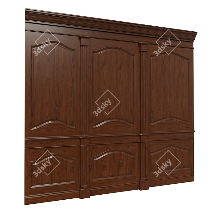 Wood Blend Panel Set 3D model image 2