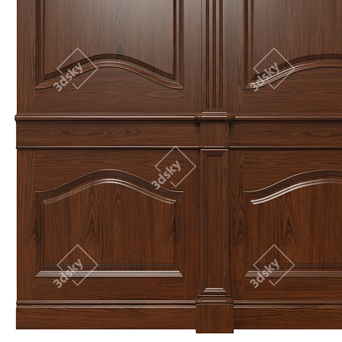 Wood Blend Panel Set 3D model image 4