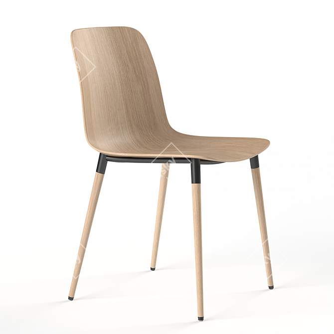 Modern Pi Chair: Stylish and Functional 3D model image 1
