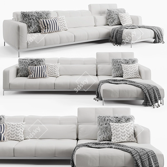 Oscar Sofa - Stylish and Comfortable 3D model image 1