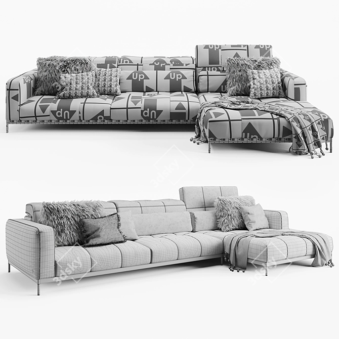 Oscar Sofa - Stylish and Comfortable 3D model image 5