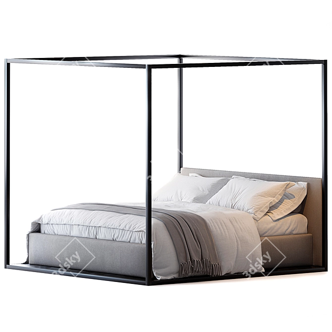Alcova Bed: Sleek and Stylish. 3D model image 1