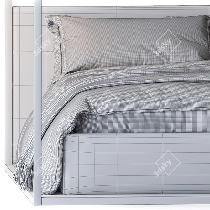 Alcova Bed: Sleek and Stylish. 3D model image 4