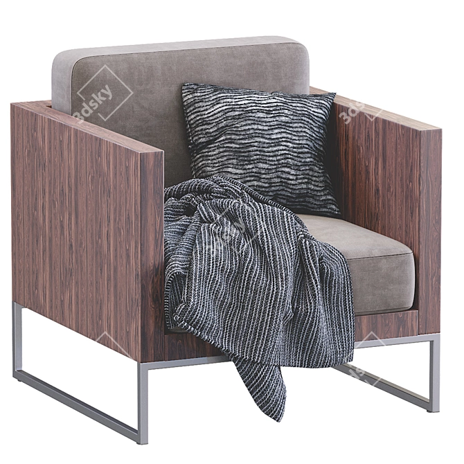 Contempo Chair: Sleek and Stylish Seating 3D model image 2