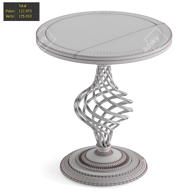 Mexican Style Table: 70x70x76 cm 3D model image 6