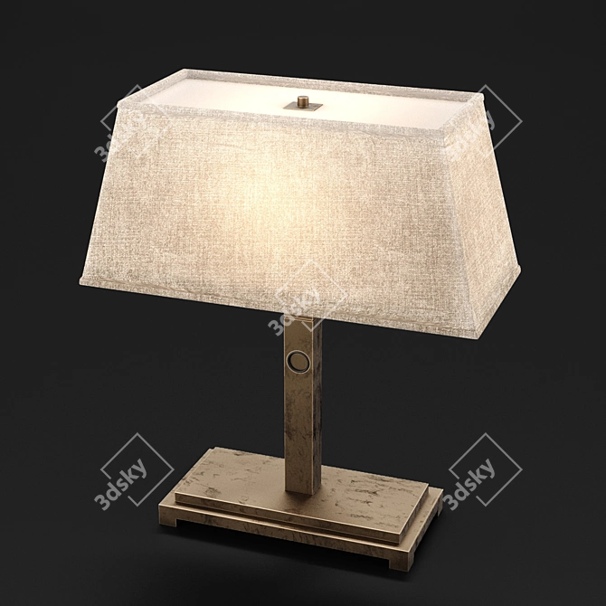 Elegant Bronzo Desk Lamp 3D model image 2