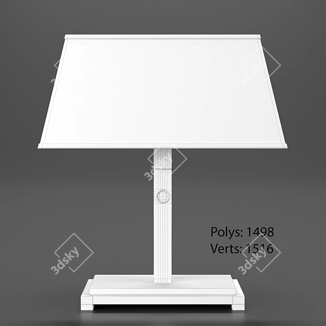 Elegant Bronzo Desk Lamp 3D model image 3