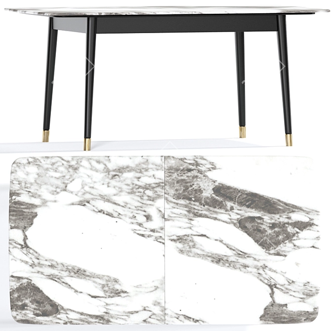 Kendall Upholstered Dining Chair Set 3D model image 4