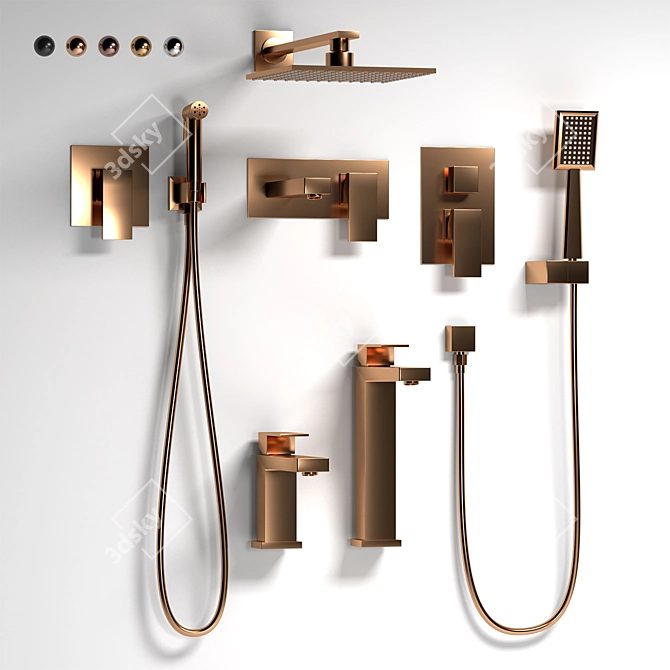 Timo Selene Plumbing Set: Stylish & Functional 3D model image 4
