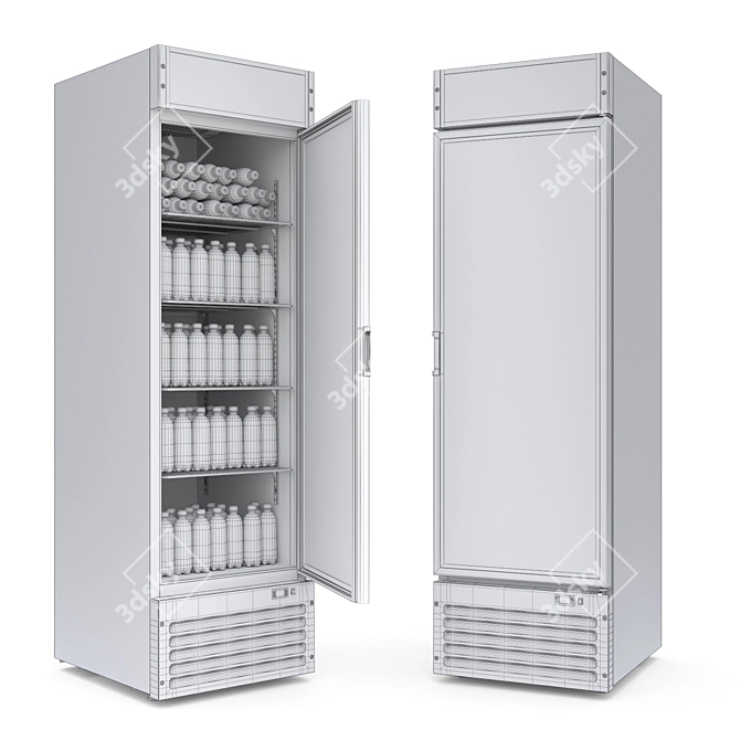 Capri 0.5 Glass Refrigerated Cabinet 3D model image 5