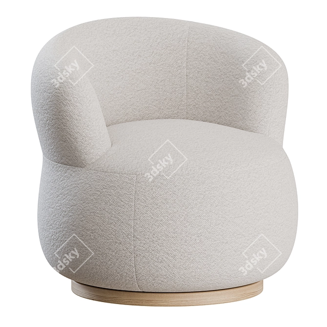Modernist Luxury: Jardan Joy Armchair 3D model image 2