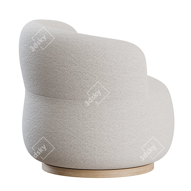 Modernist Luxury: Jardan Joy Armchair 3D model image 6