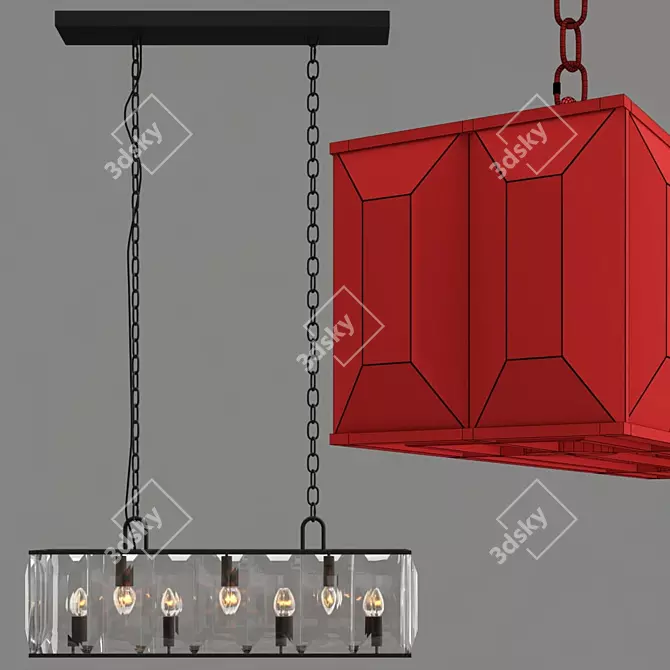 Vitaluce Pendant Chandelier 3D model image 5