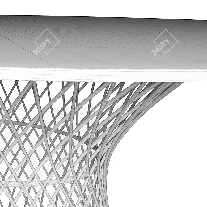 Mora 6-Seat Dining Table - Elegant and Spacious 3D model image 3