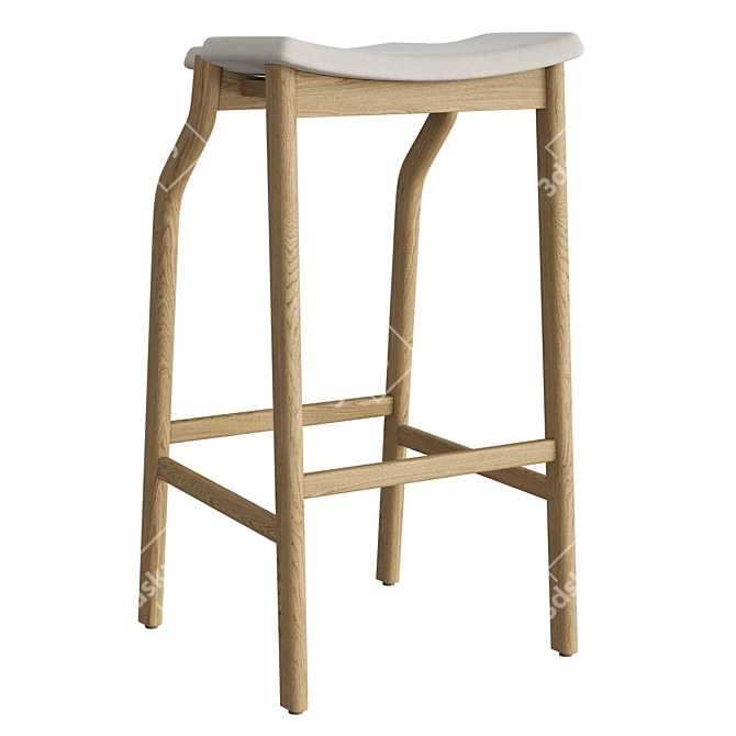 Sleek Kalea Stool by Bedont 3D model image 1